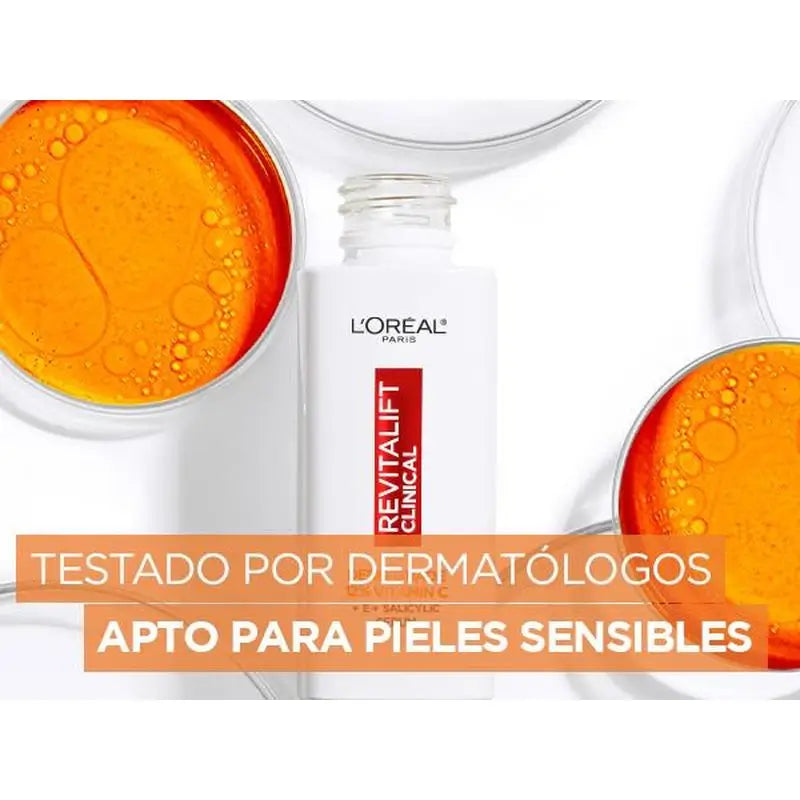 L'Oréal Paris Revitalift Clinical Sérum [Arrugas-Tono-Poros] Con 12% De Vitamina C Pura + Vitamina E + Ácido Salicílico.