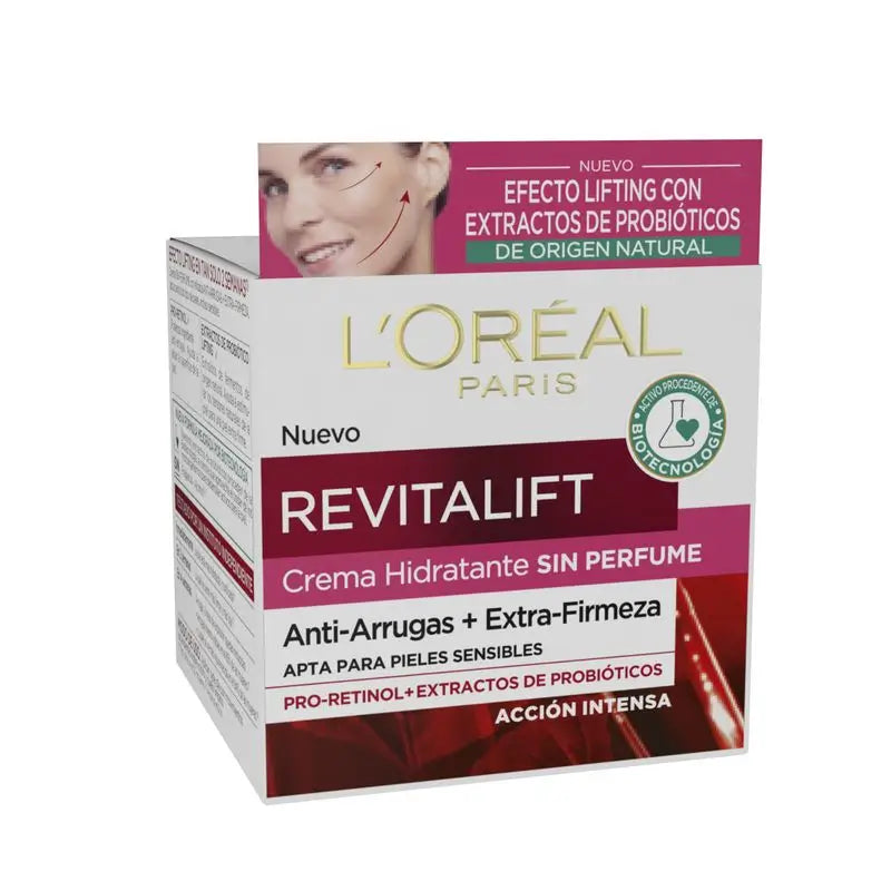 L'Oréal Paris Revitalift Crema Hidratante Sin Perfume Anti Arrugas Extra Firmeza