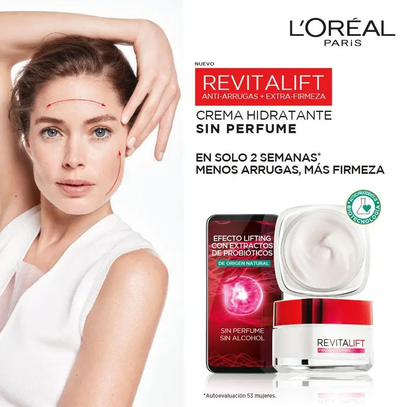 L'Oréal Paris Revitalift Crema Hidratante Sin Perfume Anti Arrugas Extra Firmeza