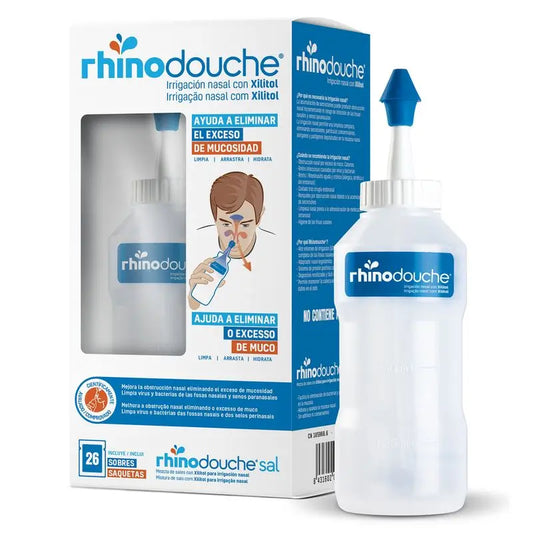 Rhinodouche Pack Irrigador Nasal 500Ml +  Rhinodouche Sal 26 Sobres