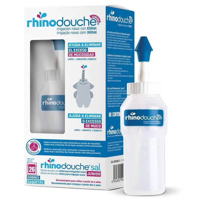 Rhinodouche Pack Rhinodouche Junior Irrigador Nasal 250 Ml + Rhinodouche Sal Junior 26 Sobres