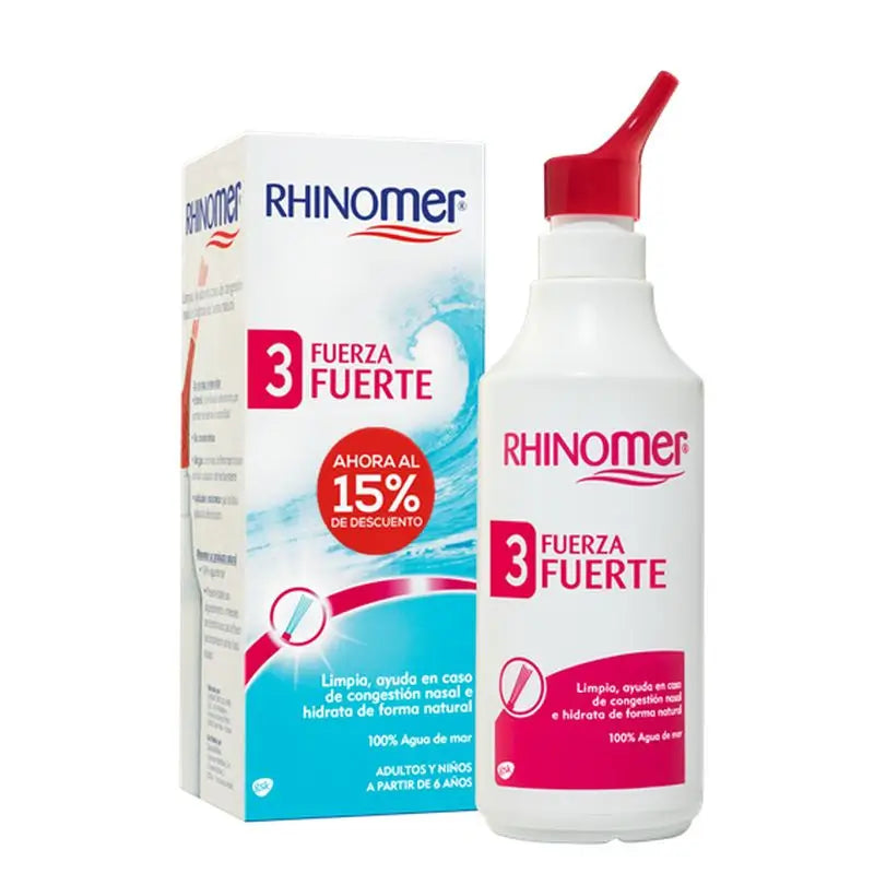 Rhinomer Fuerza 3 - Fuerte Spray Nasal 15% de descuento , 135 mililitros