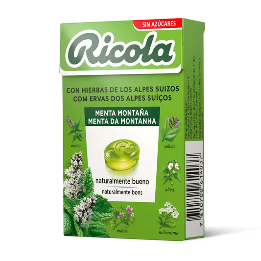 RICOLA CARAMELOS SIN AZUCAR MENTA MONTAÑA 50 G