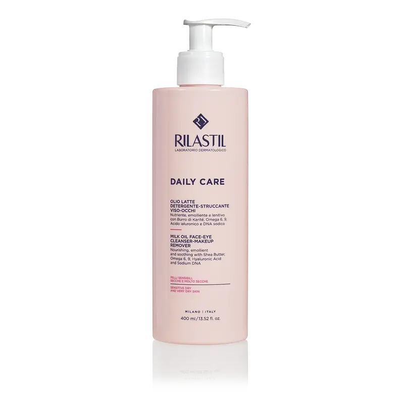 Rilastil Daily Care Oleo Leche Limpiador Facial Nutritivo, 400 ml