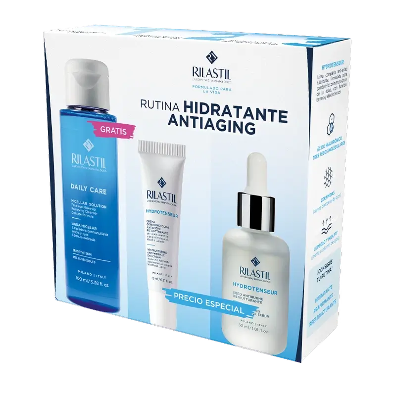 Rilastil Rutina Hidratante Antiaging Serum Hydrotenseur 30 Ml + Crema Hydrotenseur 15Ml + Regalo Agua Micelar 100 Ml