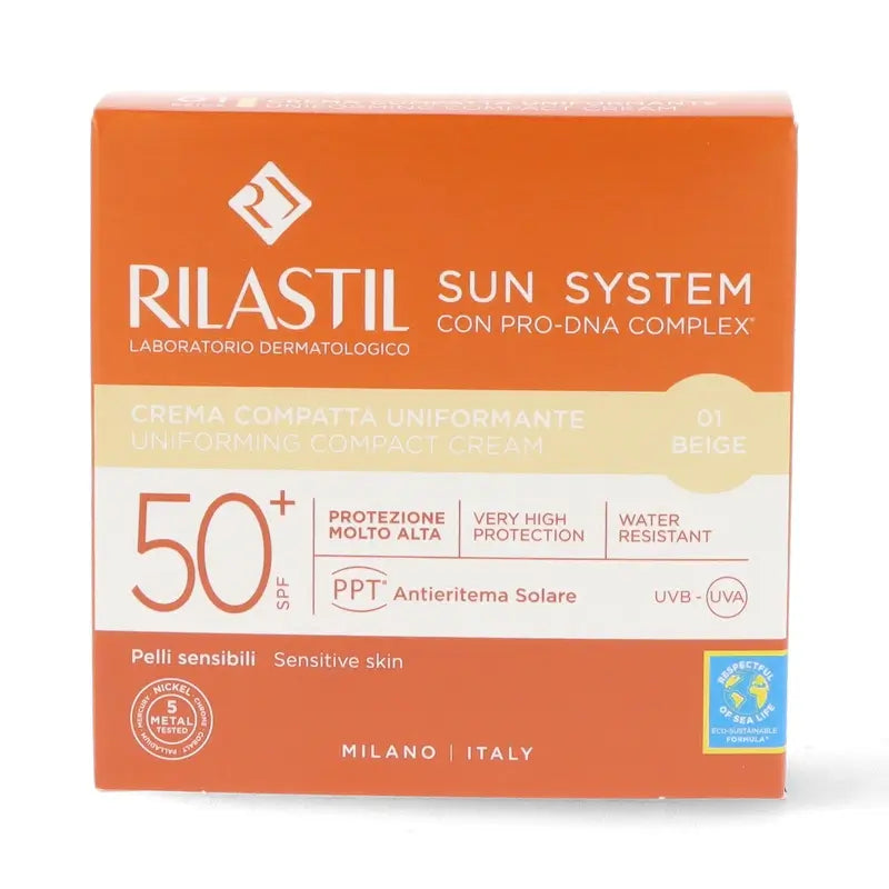 Rilastil Sun System SPF 50+ Compacto Beige, 10 gr