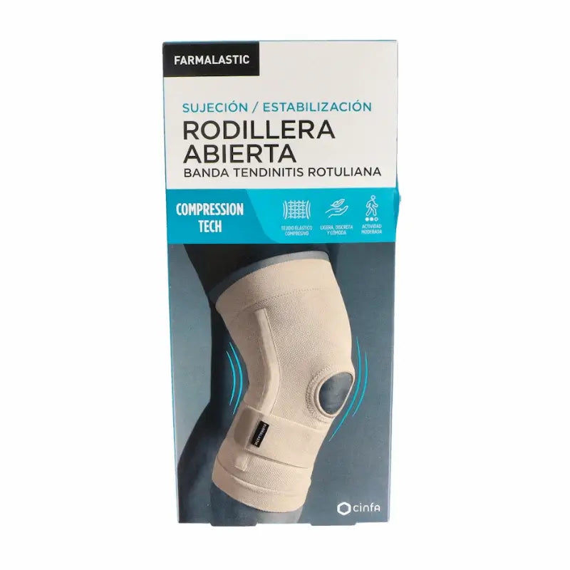 Rodillera Rotuliana con Banda Infrapatelar, Talla Grande Beige