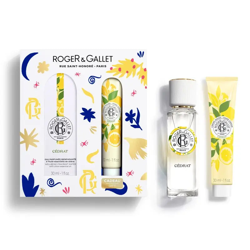 Roger & Gallet Cédrat Cofre Agua Perfumada Bienestar + Crema De Manos Bienestar, 60 ml