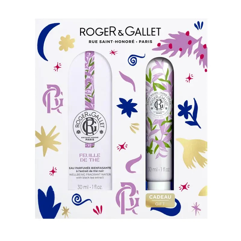 Roger & Gallet Feuille De Thé Cofre Agua Perfumada Bienestar + Crema De Manos Bienestar, 60 ml