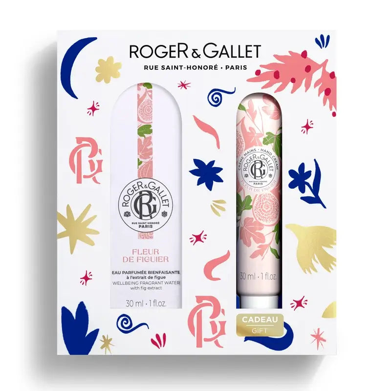 Roger & Gallet Fleur De Figuier Cofre Agua Perfumada Bienestar + Crema De Manos Bienestar, 60 ml