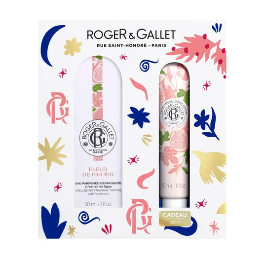 Roger & Gallet Fleur De Figuier Cofre Agua Perfumada Bienestar + Crema De Manos Bienestar, 60 ml