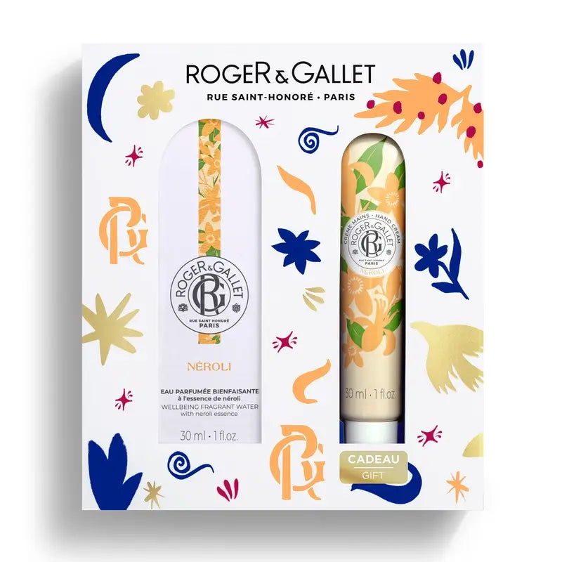 Roger & Gallet Néroli Cofre Agua Perfumada Bienestar + Crema De Manos Bienestar, 60 ml