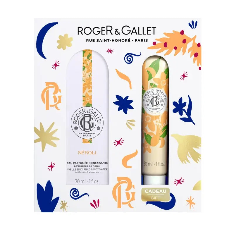 Roger & Gallet Néroli Cofre Agua Perfumada Bienestar + Crema De Manos Bienestar, 60 ml