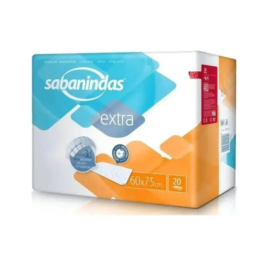 Sabanindas Extra Protector Absorbente Grande 60x75cm 20 unidades