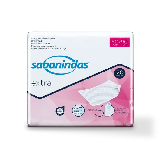 Sabanindas Extra Protector Absorbente Maxi 60 X 90 Cm. , 20 unidades