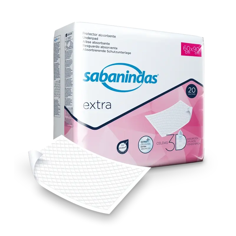 Sabanindas Extra Protector Absorbente Maxi 60 X 90 Cm. , 20 unidades