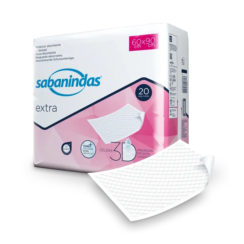 Sabanindas Extra Protector Absorbente Maxi 60 X 90 Cm. , 20 unidades