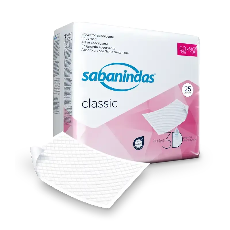 Sabanindas Normal Protector Absorbente 60 x 90 cm 25 unidades