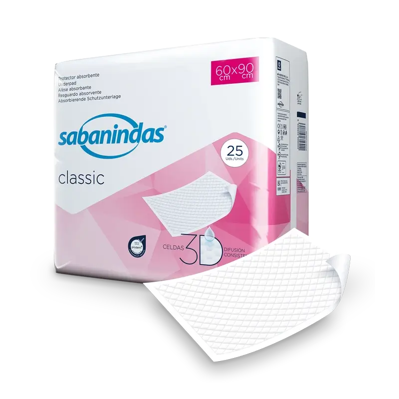 Sabanindas Normal Protector Absorbente 60 x 90 cm 25 unidades