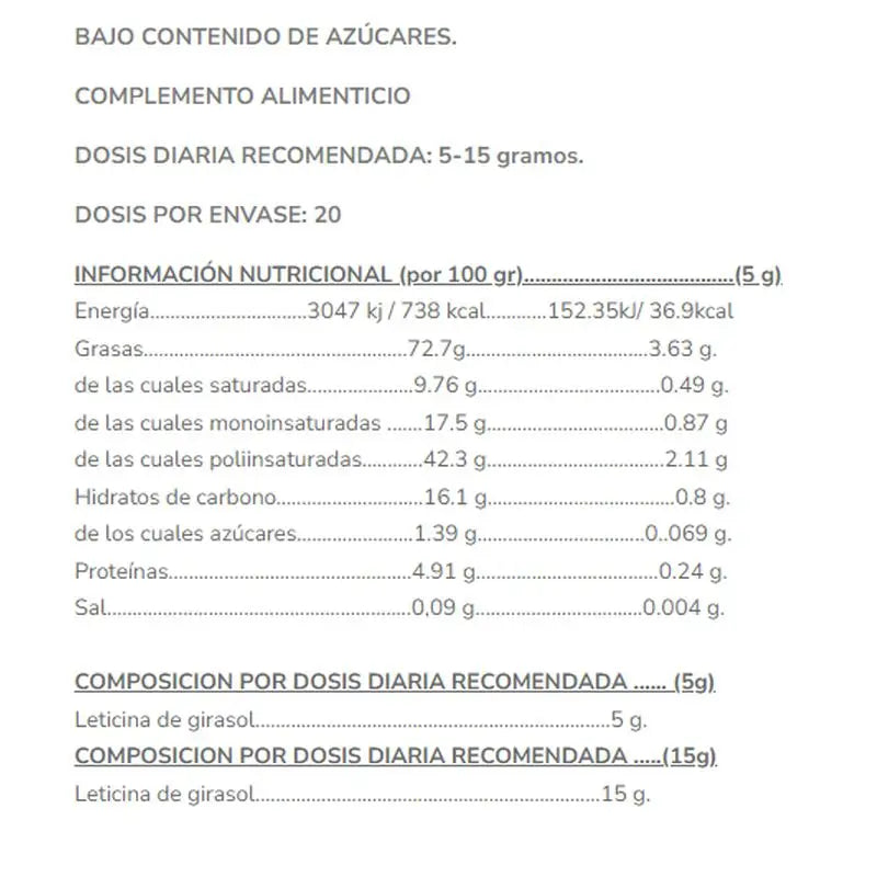 Salud Viva Lecitina De Girasol 150Gr.