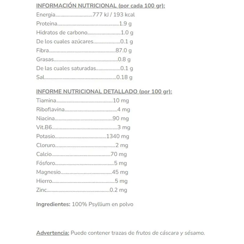 Salud Viva Psyllium En Polvo 200Gr. Bio Sg S/A Vegan