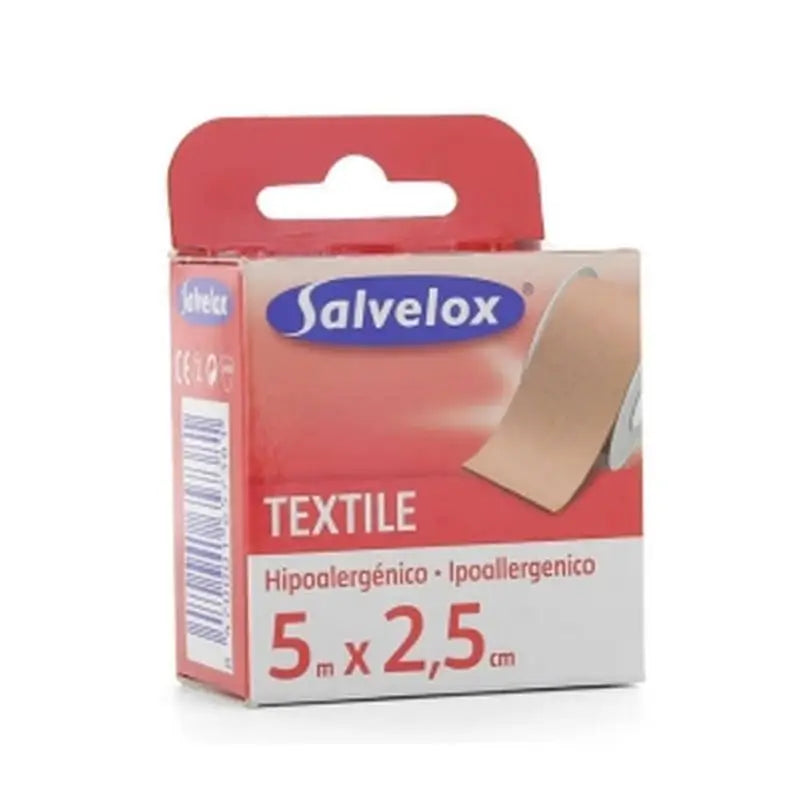 Salvet Esparadrapo Textil Piel - 5 M X 2,5 Cm