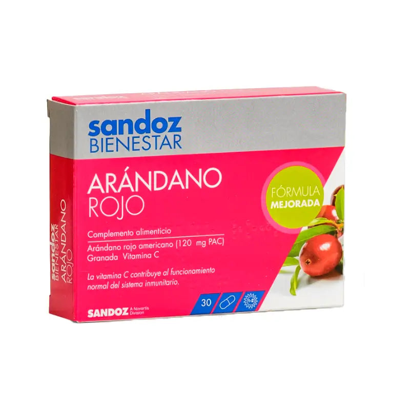 Sandoz Bienestar Arándano Rojo Cranberry 30 cápsulas