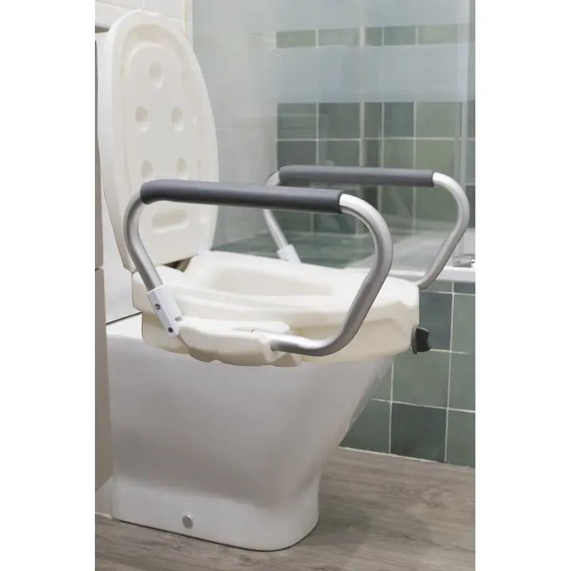 Sanitec Alza Elevador Wc Con Tapa Y Asideros 15Cm , 1 unidad