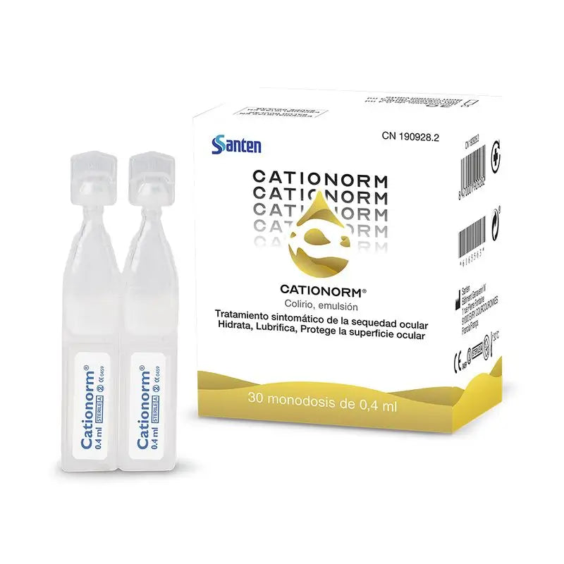 Santen Cationorm Lágrimas Artificiales 30 Monodosis, 4 ml