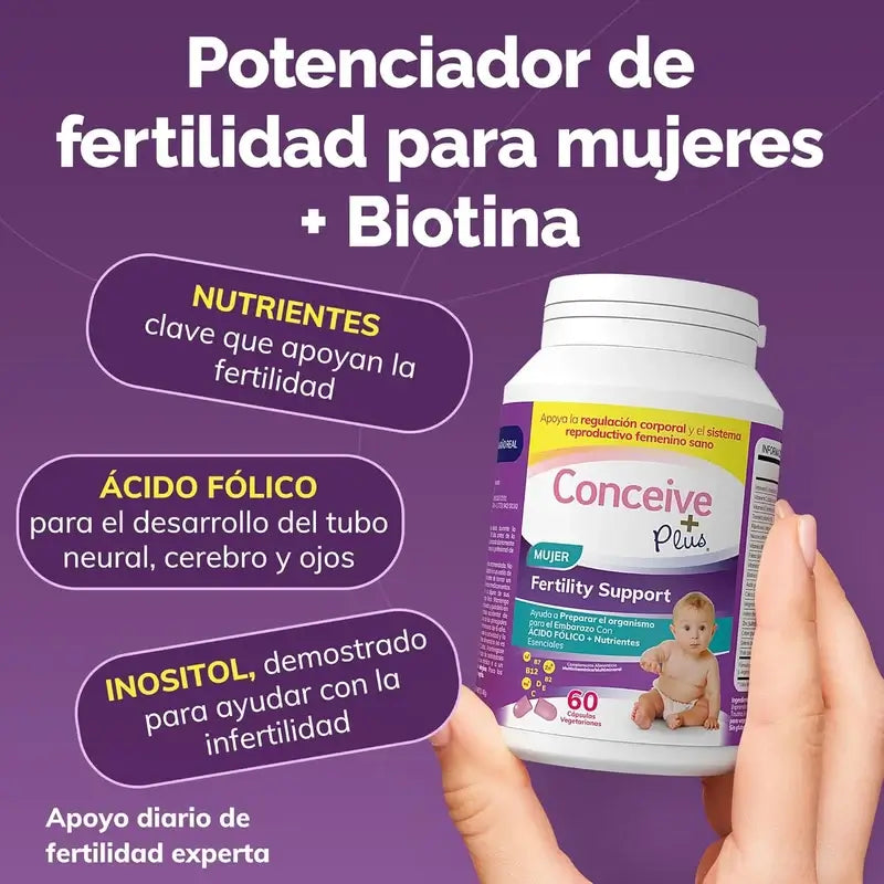 Sasmar Conceive Plus Apoyo Fertilidad Femenina, 60 Cápsulas