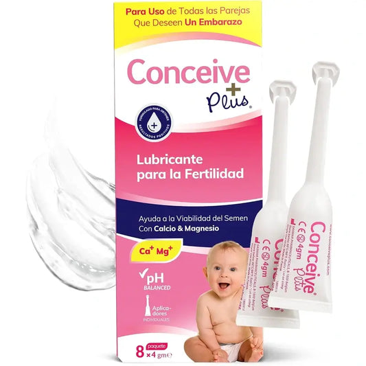 Sasmar Lubricante Conceive Plus, 8 Aplicadores Unidosis