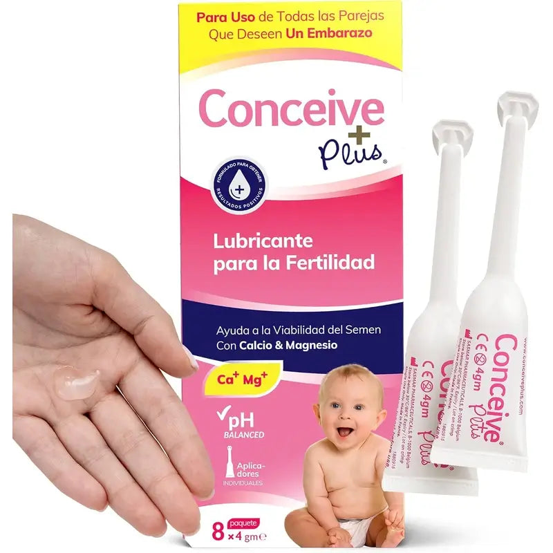 Sasmar Lubricante Conceive Plus, 8 Aplicadores Unidosis