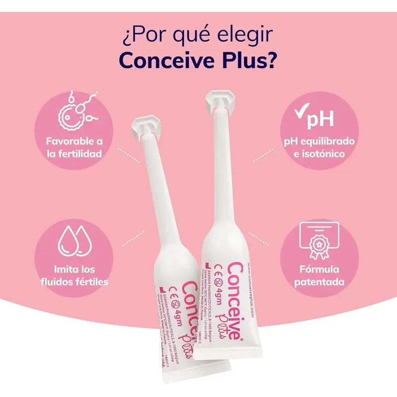 Sasmar Lubricante Conceive Plus, 8 Aplicadores Unidosis