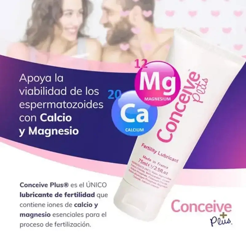 Sasmar Lubricante Conceive Plus Tubo, 75 ml