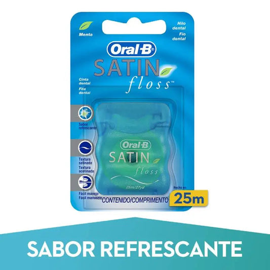 Oral-B Satin Floss Seda Dental Menta 25 M