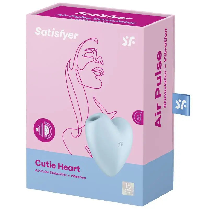 Satisfyer Air Pulse  Cutie Heart Estimulador Y Vibrador - Azul