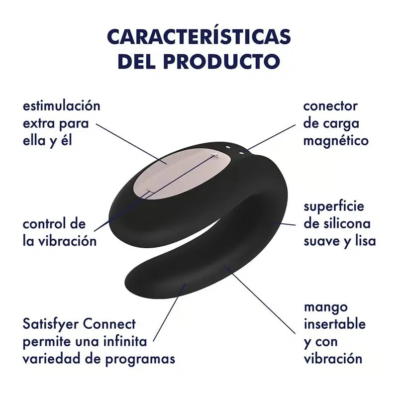 Satisfyer Connect  Double Joy Con App - Oro Negro