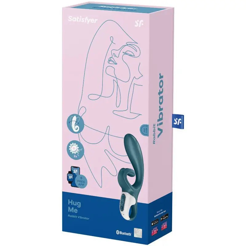 Satisfyer Connect  Hug Me Vibrador Rabbit App - Azul