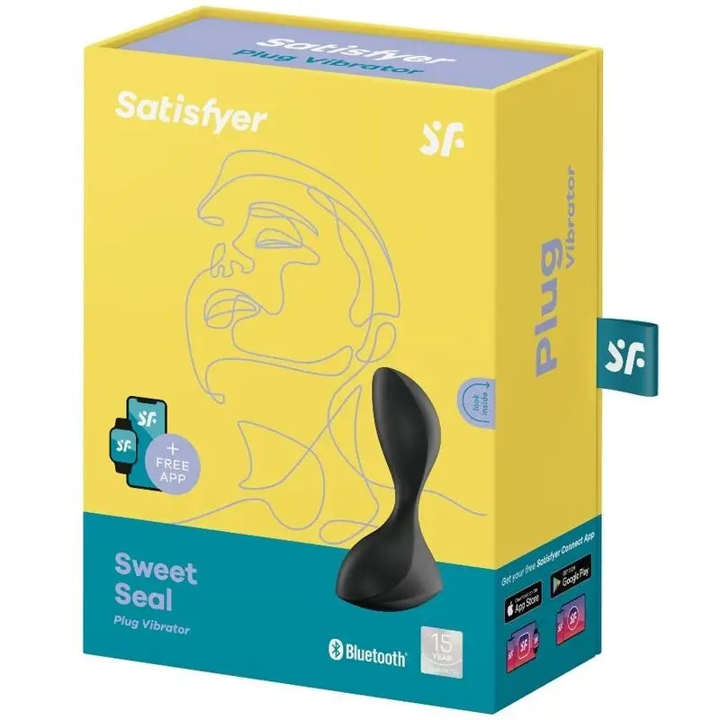 Satisfyer Connect Sweet Seal Plug Vibrador App - Negro