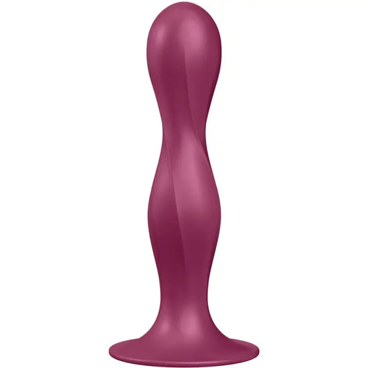 Satisfyer Double Ball-R Dildo Silicona Granate