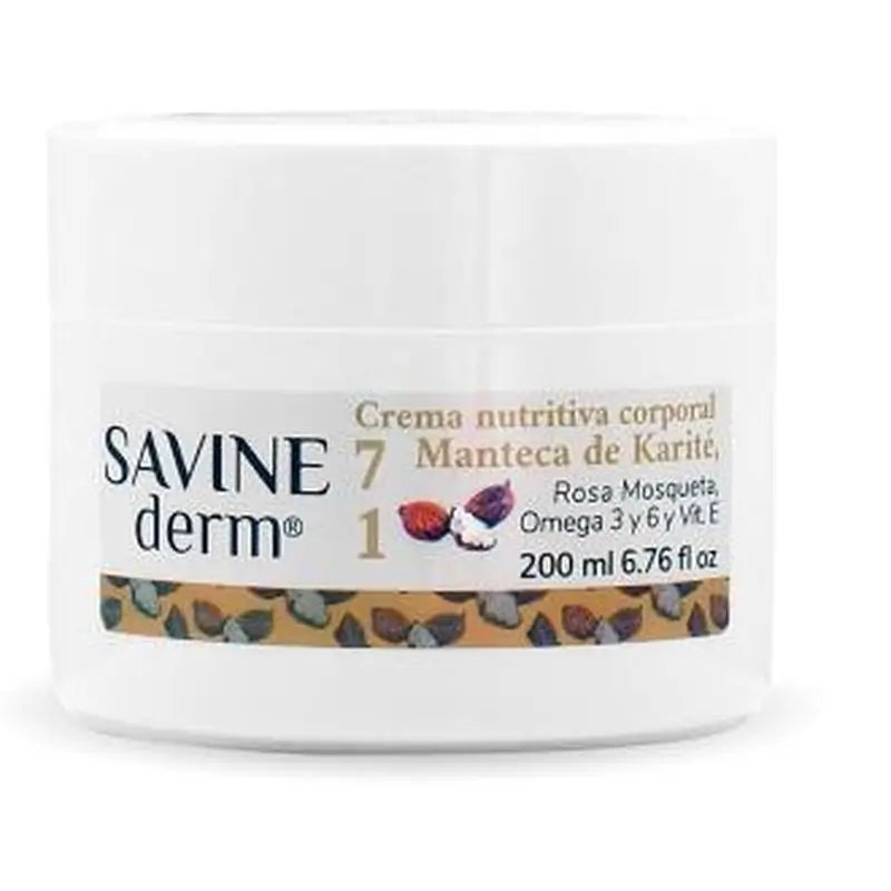 Savine Derm Crema Nutritiva Corporal Manteca De Karite 200Ml.