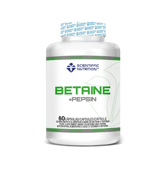 Scientiffic Nutrition Betaine +Pepsin, 60 capsulas