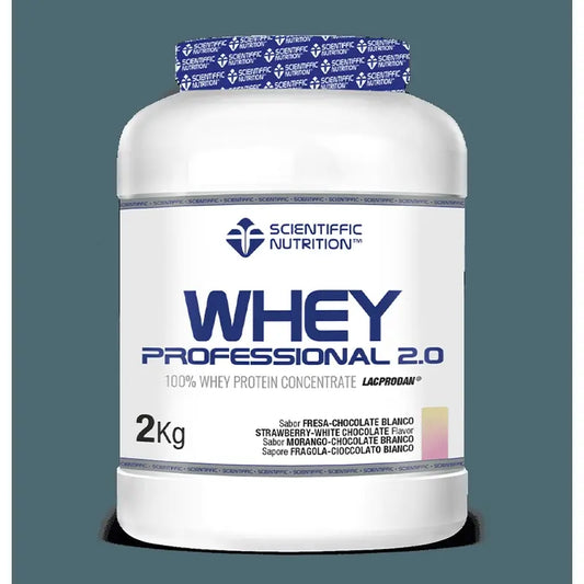 Scientiffic Nutrition Whey Professional 2.0 Fresa Choco Blanco, 2000 gramos