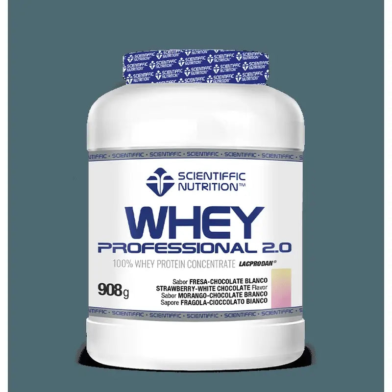 Scientiffic Nutrition Whey Professional 2.0 Fresa Choco Blanco , 908 gramos