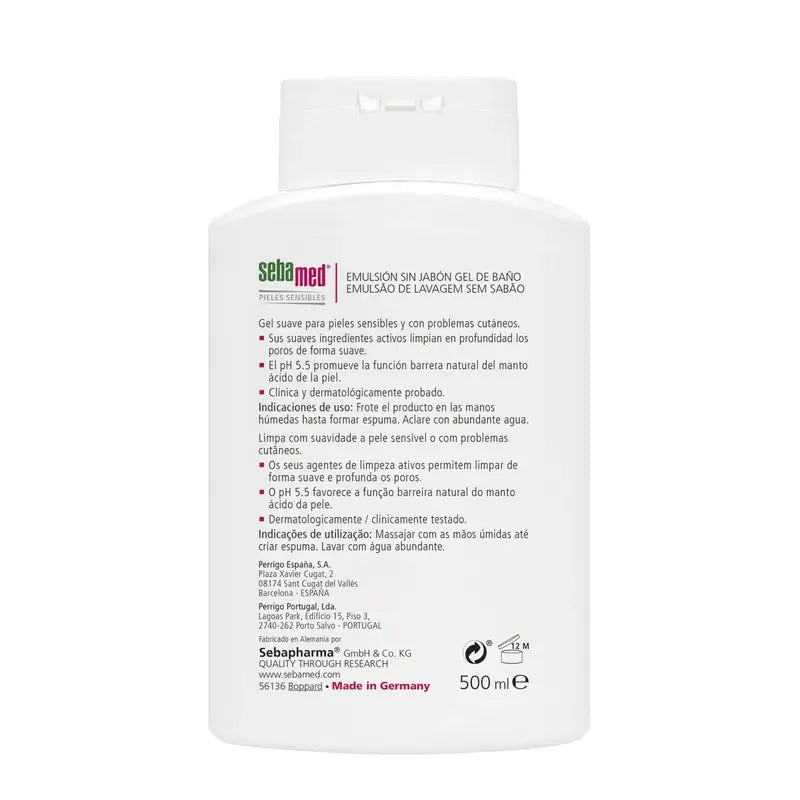 SEBAMED Gel de Baño Emulsión Sin Jabón 500 ml