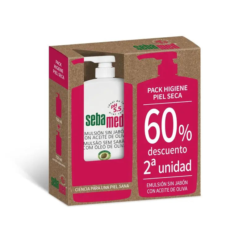 SEBAMED Emulsion Sin Jabón Oliva Duplo,1500 ml