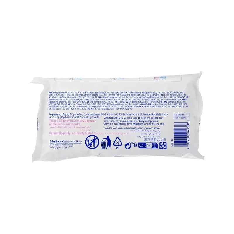 SEBAMED Baby Pack Toallitas, 3X60 unidades