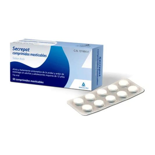 Secrepat 50 Comprimidos Masticables Sabor Anís