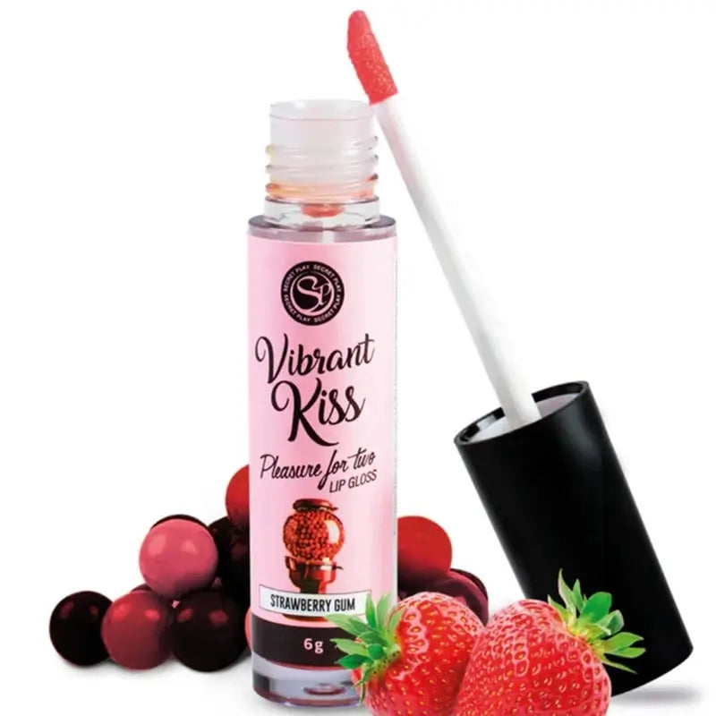 Secret Play Lip Gloss Vibrant Kiss Sabor Chicle De Fresa