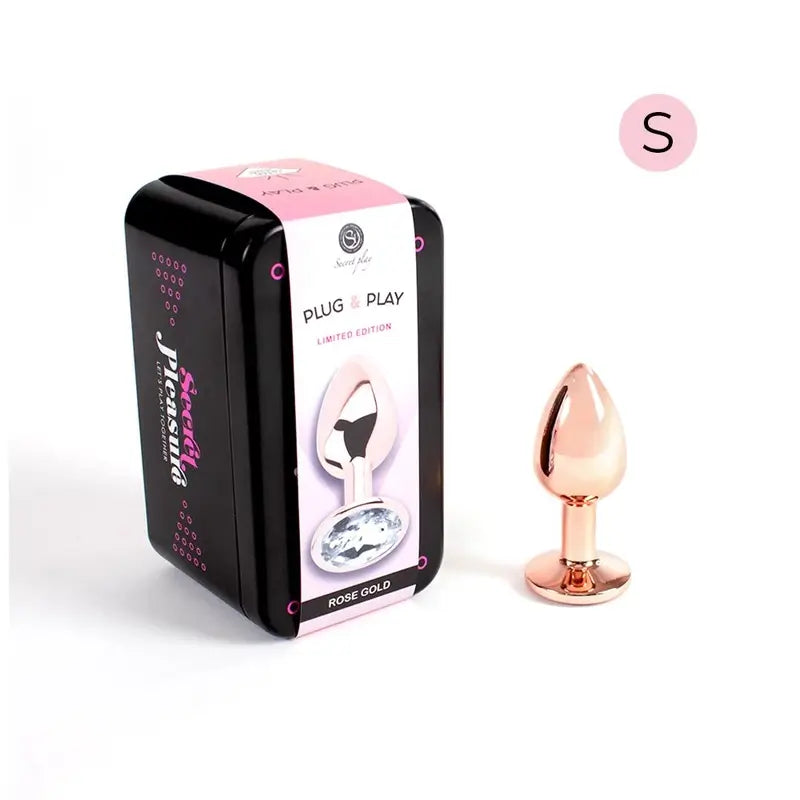 Secret Play Metal Butt Plug Oro Rosa Talla S 7 Cm